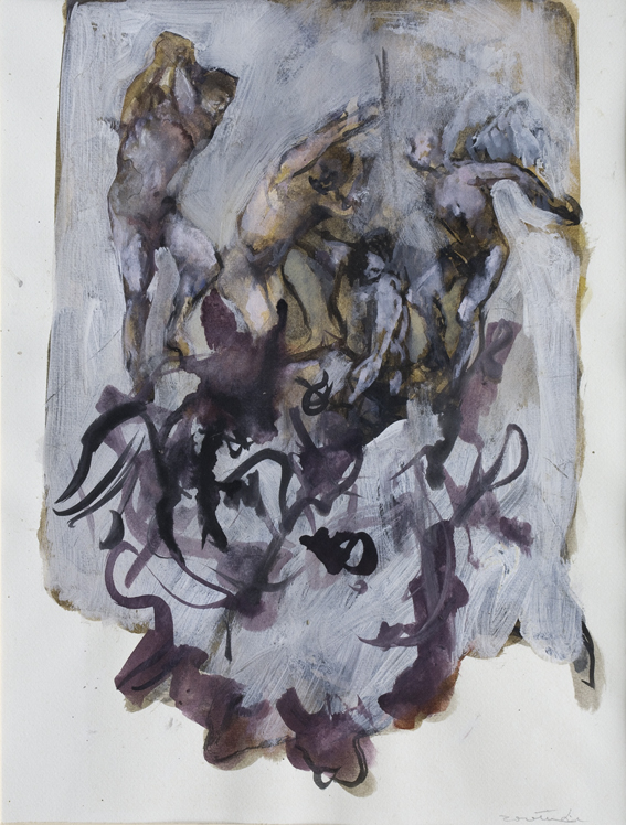 Dall'Apocalisse, 1994, gouache su carta, 40x60